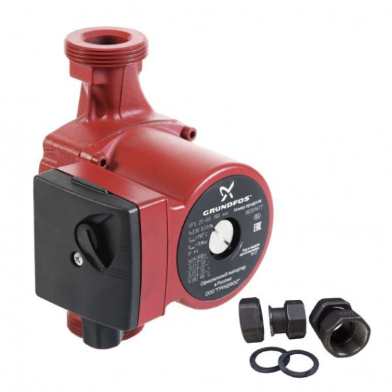 Grundfos Water Circulator Pump UPS 25-62 180+Union