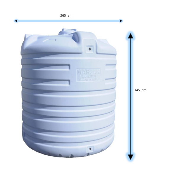 Al-Muhaidib Marjan Vertical Water Tank Capacity 15000 Ltr